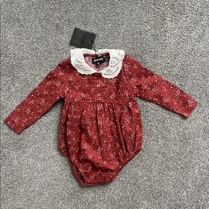 Umbrella Academy Rosewood Print Baby Bubble; Brand New with tags. 9,12,18 months